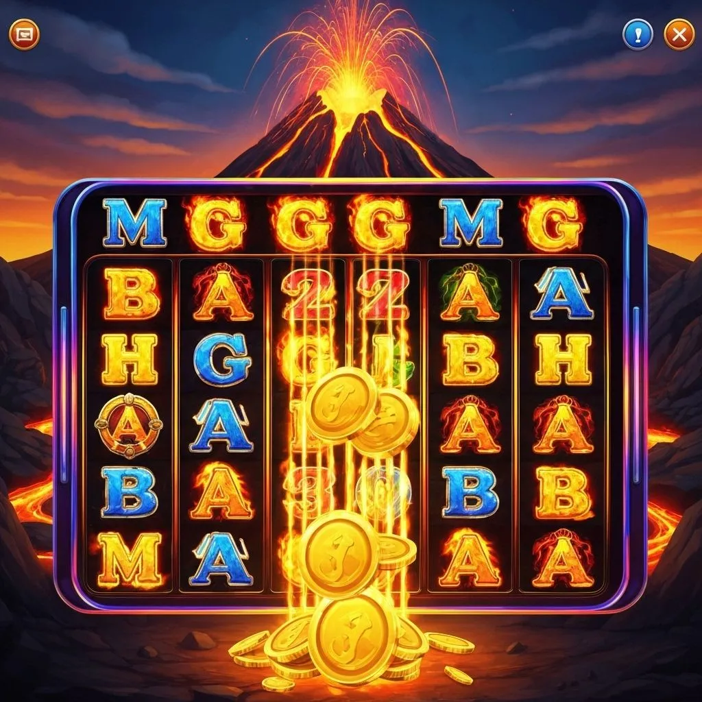 Coin Volcano Game Screen